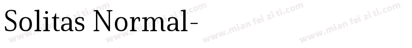 Solitas Normal字体转换